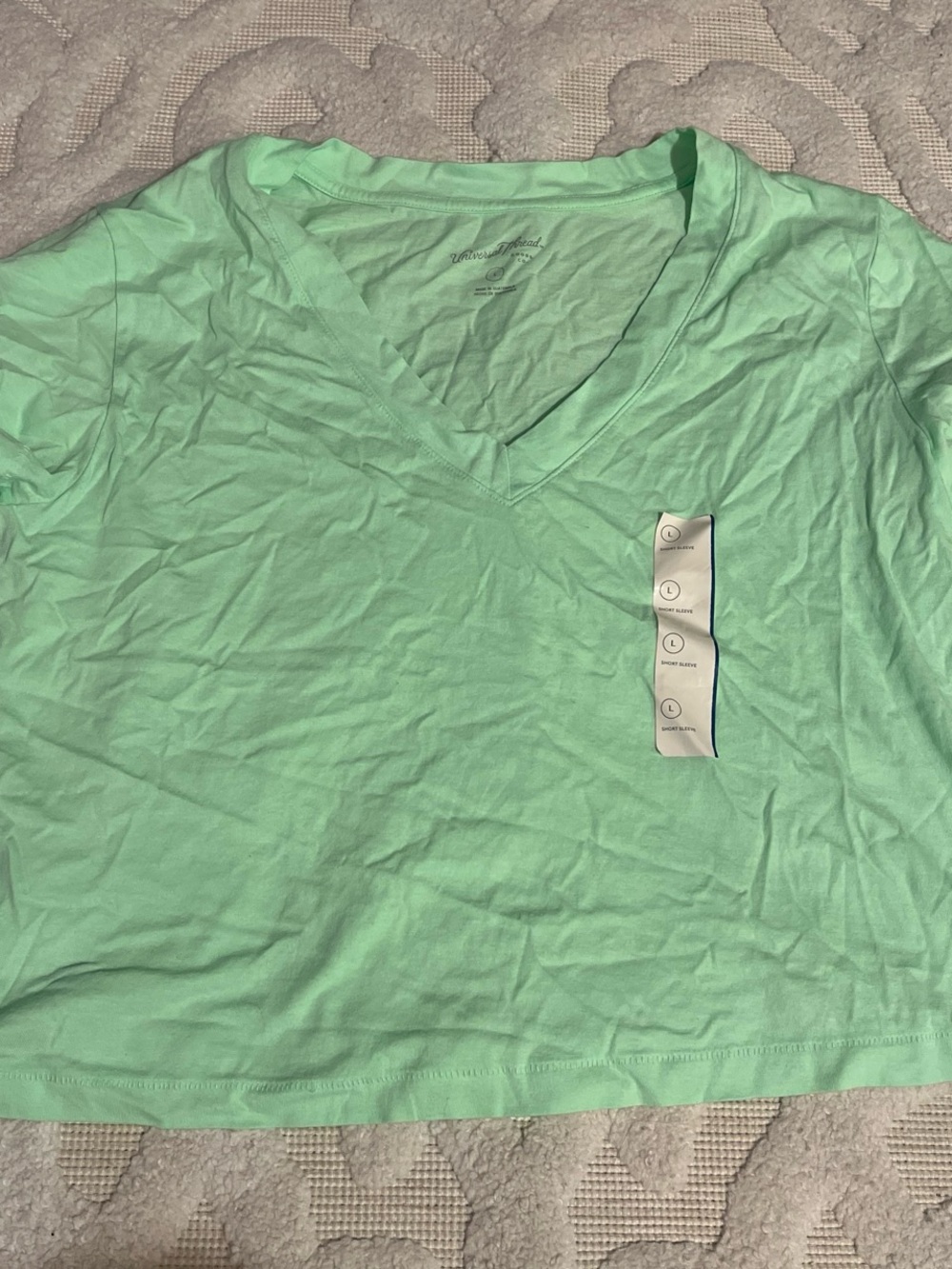 Neon Green V-Neck Tee